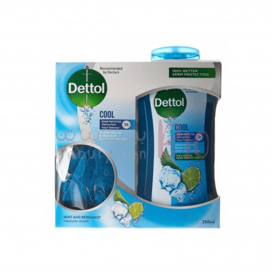 غسول الجسم كوول من ديتول مع ليفة - 250مل غسول الجسم كوول من ديتول مع ليفة - 250مل