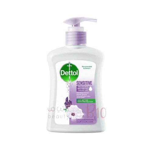 ديتول مضخة صابون سائل لغسل اليدين حساس اللافندر ورائحة المسك الأبيض 200 مل