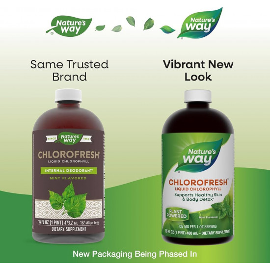 كلوروفيل سائل بنكهة النعناع من ناتشرز واي 480 مل كلوروفيل سائل بنكهة النعناع من ناتشرز واي 480 مل