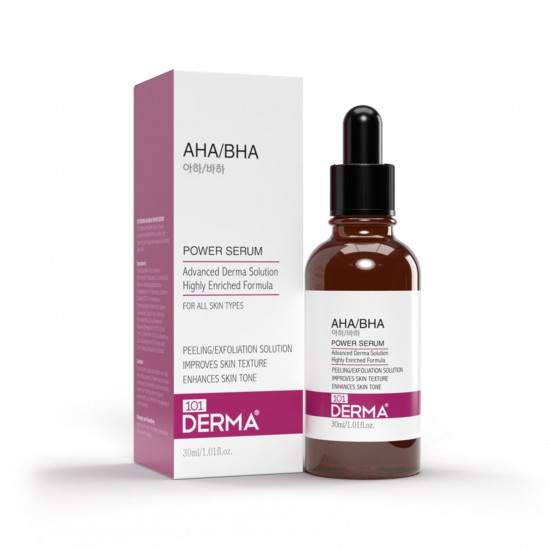 101 ديرما سيروم قوة AHA/BHA الفا هيدروكسي والفا بيتا 30مل 101 ديرما سيروم قوة AHA/BHA الفا هيدروكسي والفا بيتا 30مل