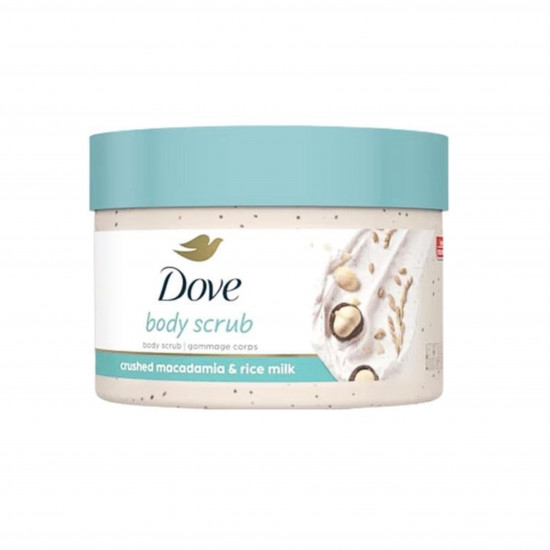 دوف مقشر الجسم بخلاصة المكاديميا المطحونة وأرز الحليب - 298 جم دوف مقشر الجسم بخلاصة المكاديميا المطحونة وأرز الحليب - 298 جم