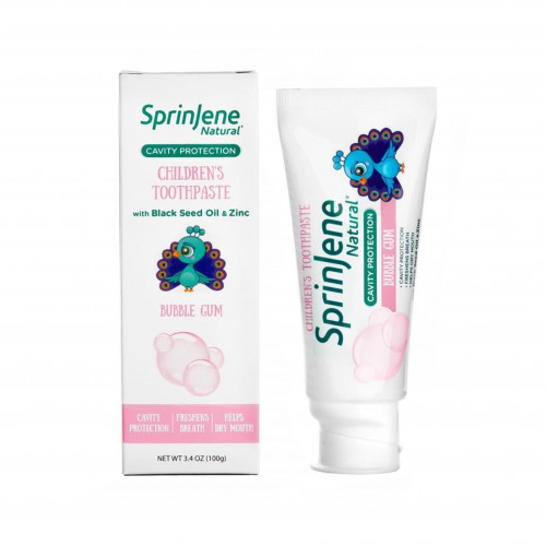 سبرينجين ناتشرال معجون اسنان للأطفال بنكهة العلكة مع حماية من التسوس - 100 جم سبرينجين ناتشرال معجون اسنان للأطفال بنكهة العلكة مع حماية من التسوس - 100 جم