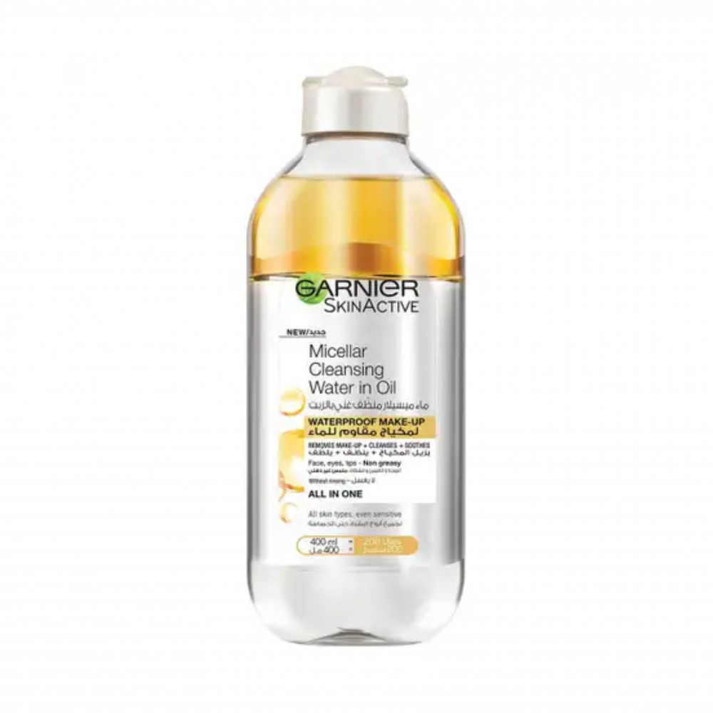 ماء ميسيلار منظف غني بالزيت لإزالة المكياج من غارنييه - 400 مل