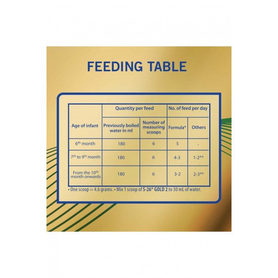 حليب الأطفال الذهبي 2 لمرحلة s-26 للأطفال 800جم