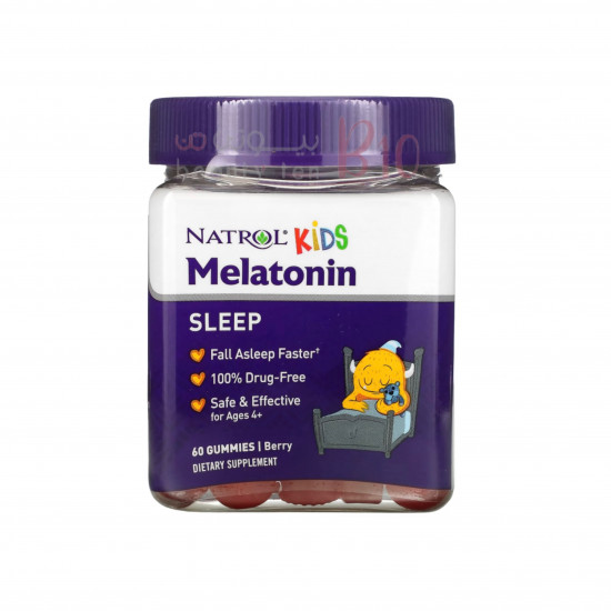 ميلاتونين للأطفال لعمر 4 سنوات وما فوق بنكهة التوت60 علكة من ناترول ميلاتونين للأطفال لعمر 4 سنوات وما فوق بنكهة التوت60 علكة من ناترول