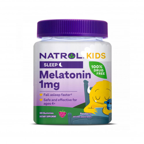 ميلاتونين للأطفال لعمر 4 سنوات وما فوق بنكهة التوت60 علكة من ناترول