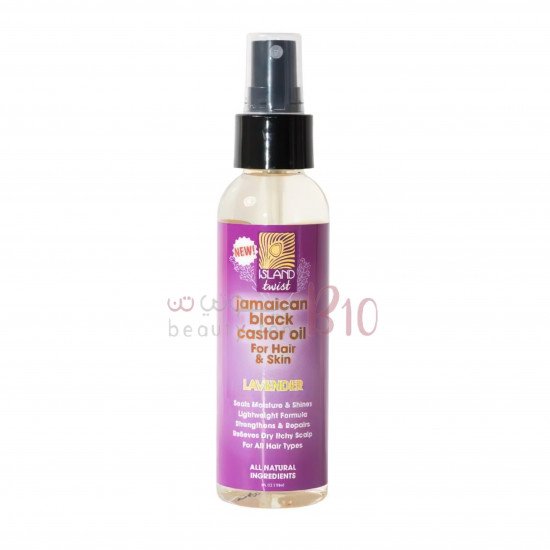 بخاخ زيت الخروع الأسود الجاميكي باللافندر من ايلاند تويست - 118 مل بخاخ زيت الخروع الأسود الجاميكي باللافندر من ايلاند تويست - 118 مل
