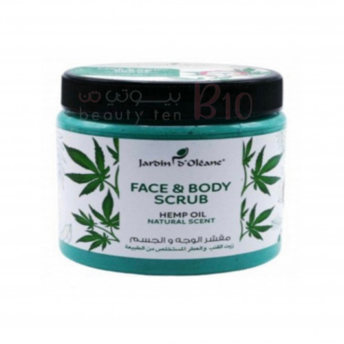 مقشر للوجه والجسم بزيت القنب والعطر المستخلص من الطبيعة جاردن اوليان - 500 مل