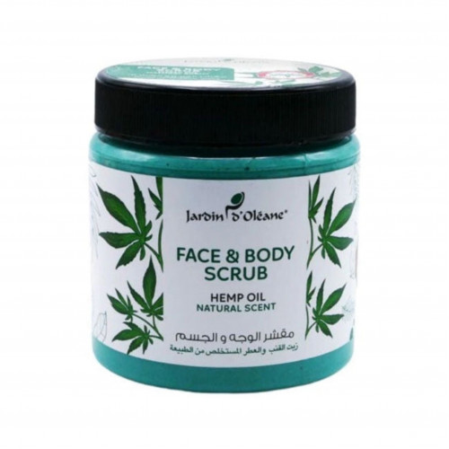 مقشر للوجه والجسم بزيت القنب والعطر المستخلص من الطبيعة جاردن اوليان - 500 مل