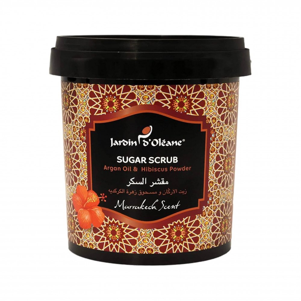مقشر السكر بزيت الاركان ومسحوق الكركديه  جاردن اوليان - 600ج