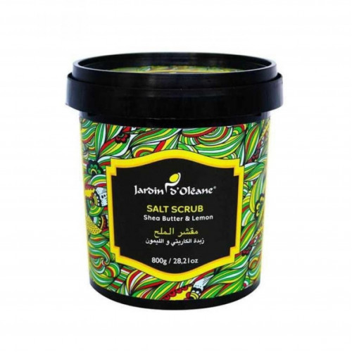مقشر الملح بزبدة الشيا و الليمون من جاردن اوليان - 800غ