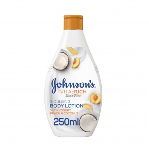 صابون سائل للاستحمام فيتا ريتش مع خلاصة اللبن والخوخ وجوز الهند من جونسون - 250مل