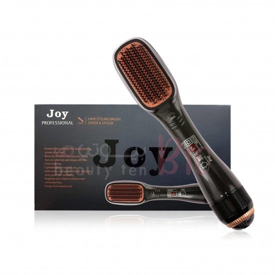 مصفف ومجفف الشعر 2 في 1 من جوي - اسود