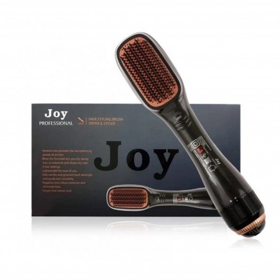 مصفف ومجفف الشعر 2 في 1 من جوي - اسود