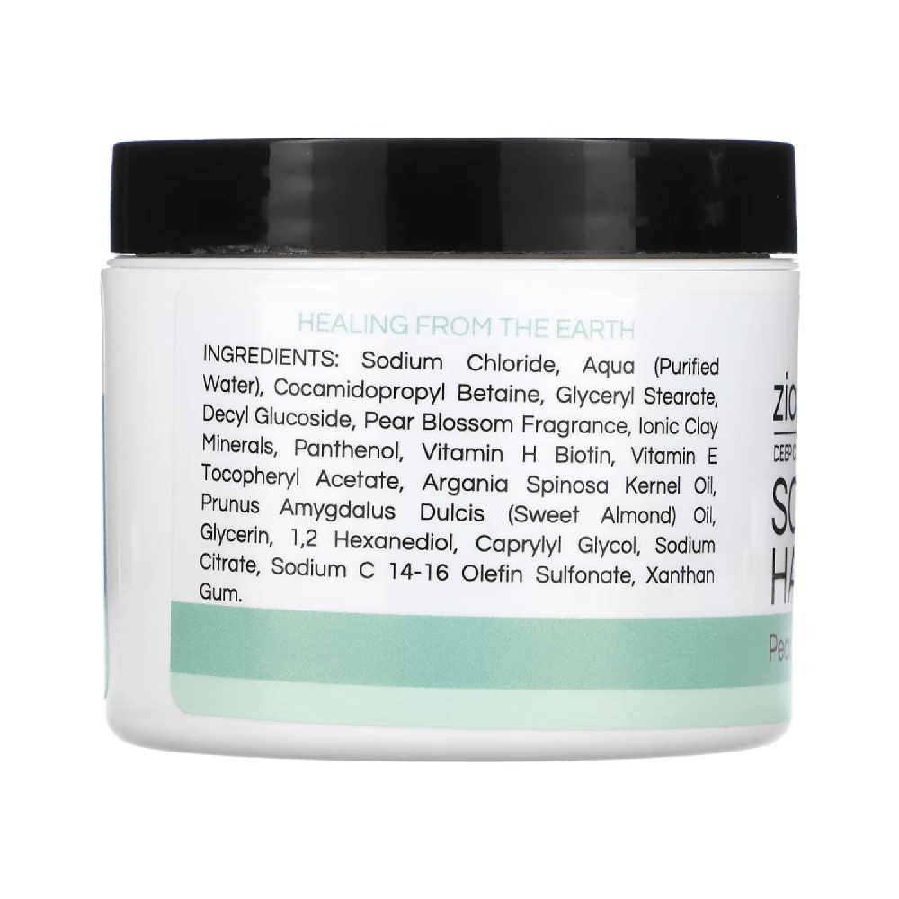 زيون هيلث مقشر للشعر وفروة الرأس للتنظيف العميق بأزهار الكمثرى وملح البحر - 113جم