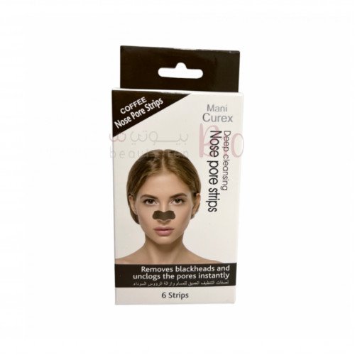 لصقات للتنظيف العميق وإزالة الروؤس السوداء بالقهوة من ماني كوريكس - 6 لصقات