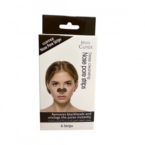 لصقات للتنظيف العميق وإزالة الروؤس السوداء بالقهوة من ماني كوريكس - 6 لصقات