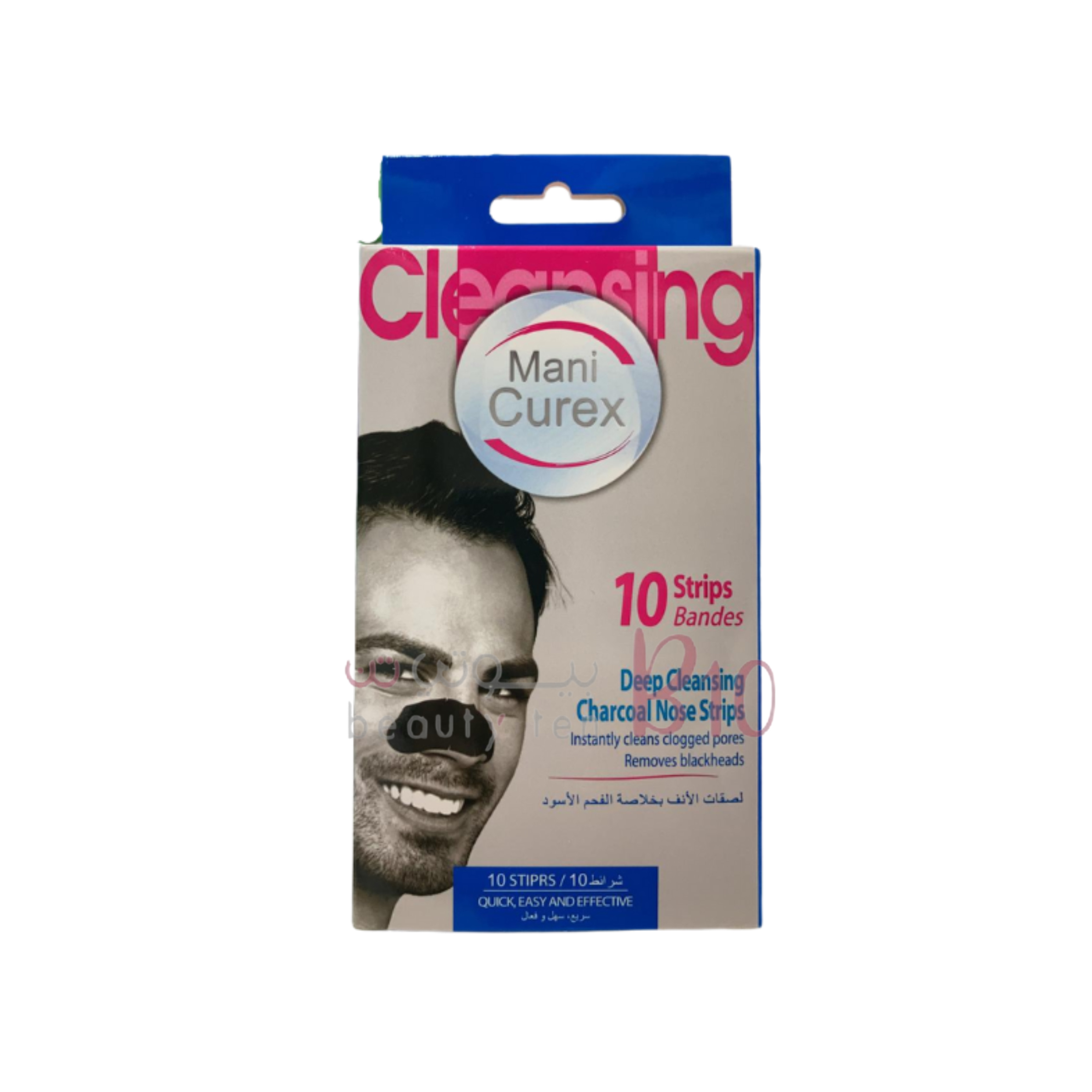 ماني كوريكس لصقات لتنظيف العميق وإزالة الروؤس السوداء بخلاصة الفحم - 10 لصقات