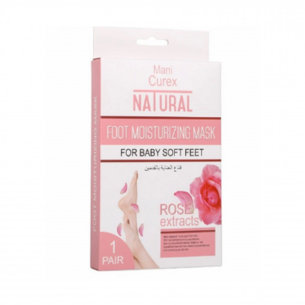 ماني كوريكس قناع لترطيب والعناية بالقدمين بخلاصة الورد