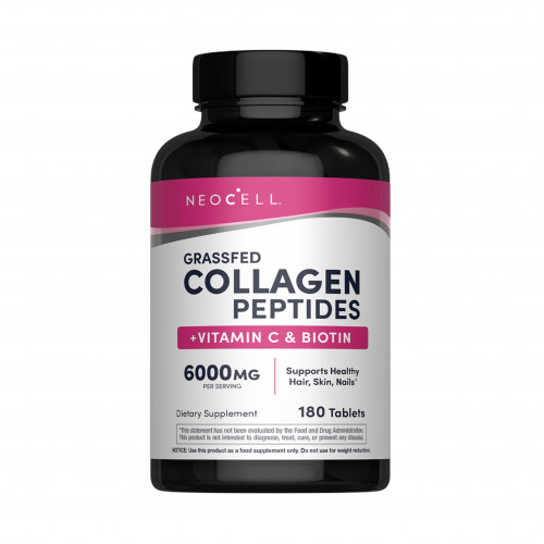 سوبر كولاجين + فيتامين سي والبيوتين من نيوسيل، 180 قرصًا