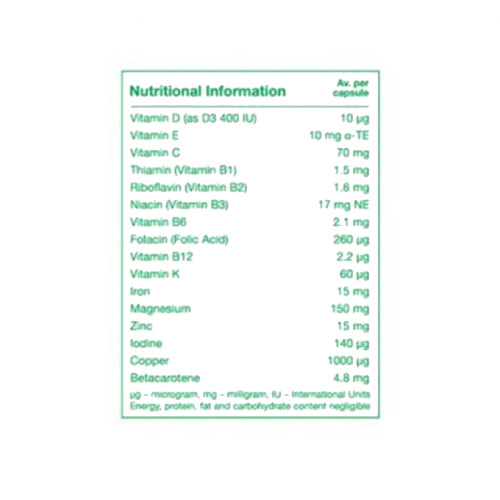 فيتابيوتكس بريجناكير، فيتامينات ومعادن متعددة متقدمة - 30 كبسولة