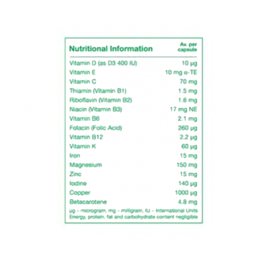 فيتابيوتكس بريجناكير، فيتامينات ومعادن متعددة متقدمة - 30 كبسولة