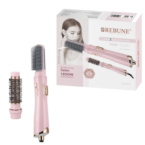 استشوار ريبون 2207 وردي 1200 واط - قطعتين