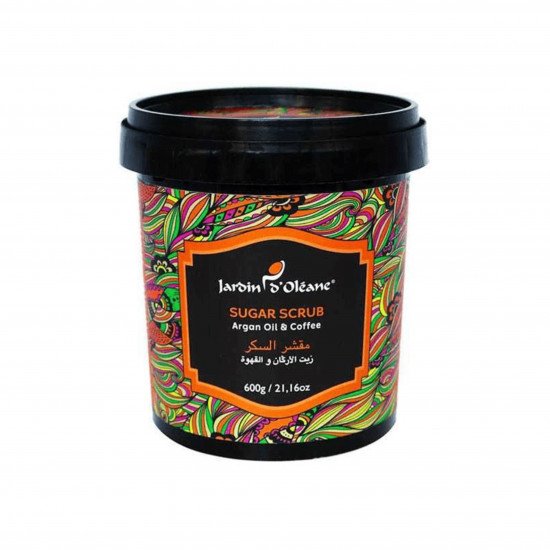 مقشر السكر بزيت الأركان والقهوة من جاردن اوليان - 600 جرام