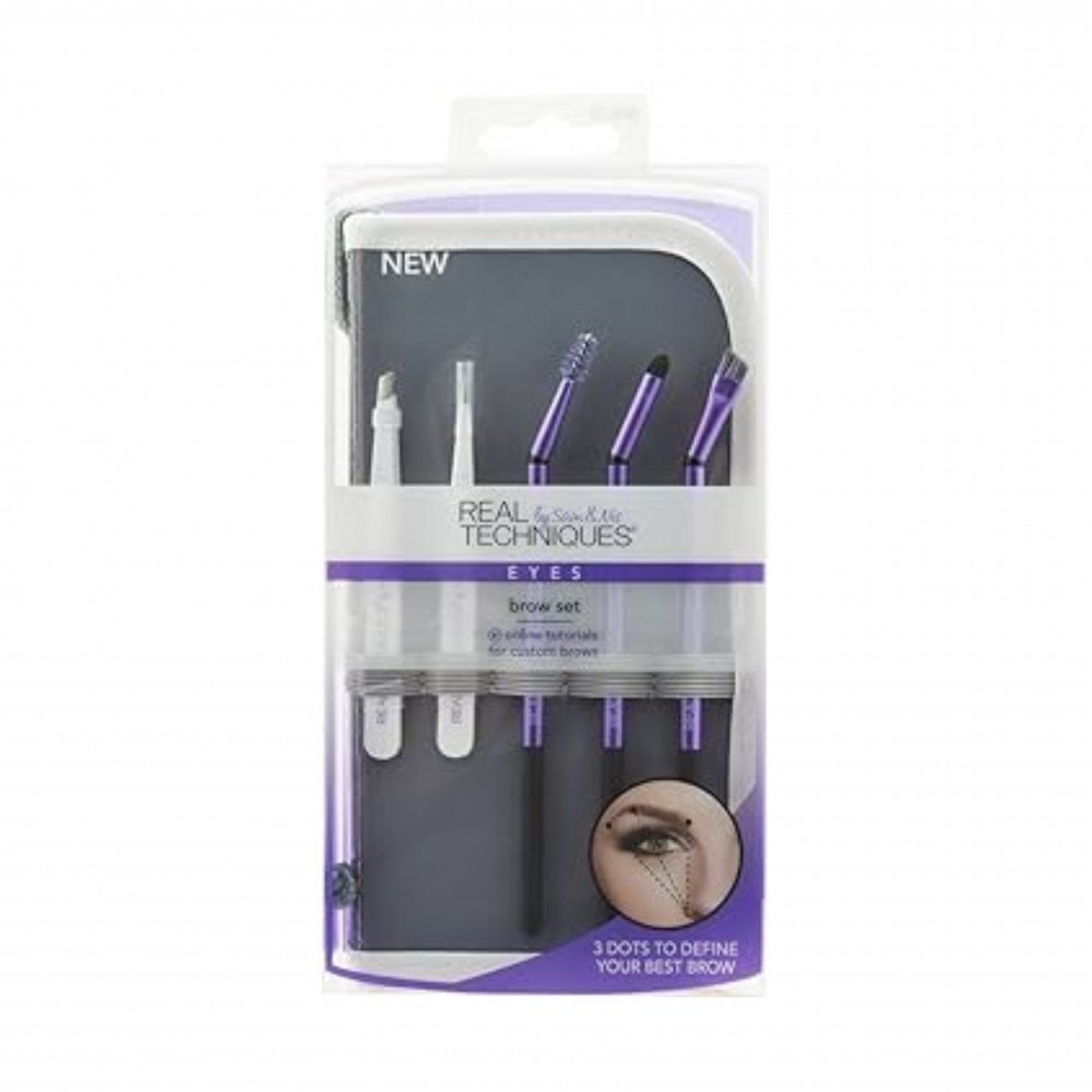 مجموعة فرش وأدوات الحواجب من ريل تكنيك - 5 قطع