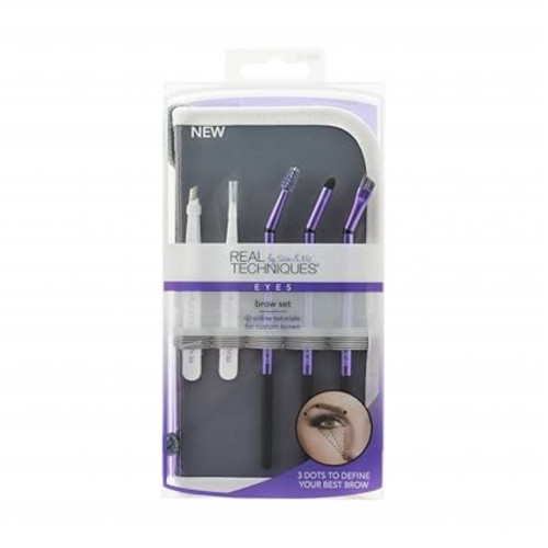 مجموعة فرش وأدوات الحواجب من ريل تكنيك - 5 قطع