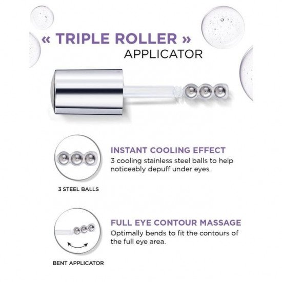 سيروم العيون 1.5٪ حمض الهيالورونيك نقي ، 1٪ كافيين من لوريال 20مل