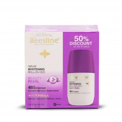 مزيل عرق رول أون من بيزلين لتفتيح البشرة طبيعيًا برائحة اللؤلؤة الجميلة 2 حبة -50 مل