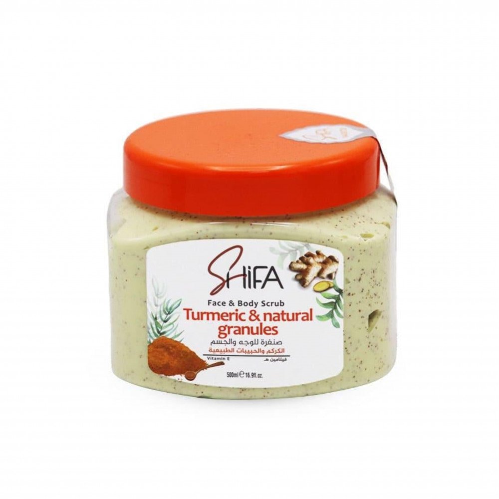 مقشر شفا للوجه والجسم بالكركم والعناصر الطبيعية - 500مل