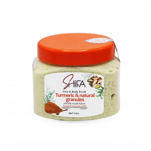 مقشر شفا للوجه والجسم بالكركم والعناصر الطبيعية - 500مل