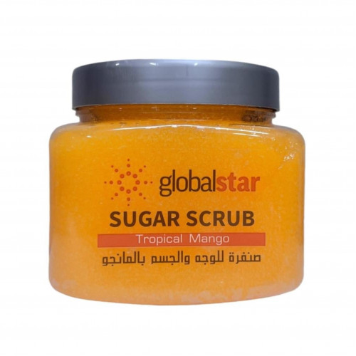 مقشر السكر بالمانجو من جلوبال ستار للوجه والجسم، 600 جرام