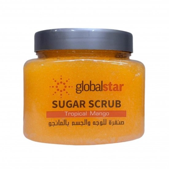 مقشر السكر بالمانجو من جلوبال ستار للوجه والجسم، 600 جرام مقشر السكر بالمانجو من جلوبال ستار للوجه والجسم، 600 جرام