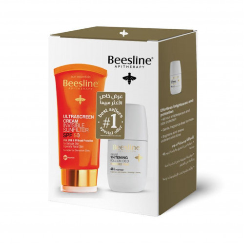 بيزلين عرض خاص (مزيل عرق مفتح غير معطر+كريم واقي  شمس)