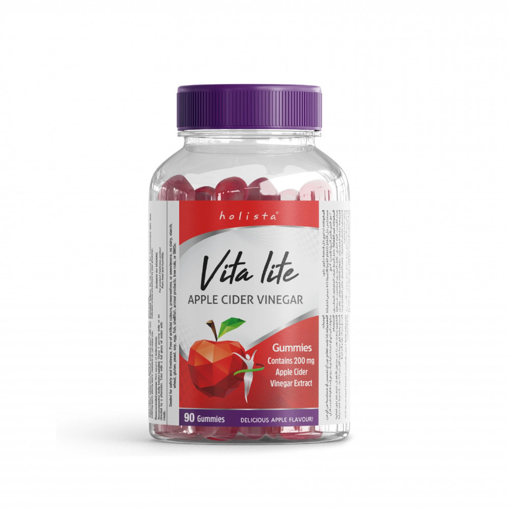 هوليستا فيتا لايت خل التفاح - 90 قطعة 