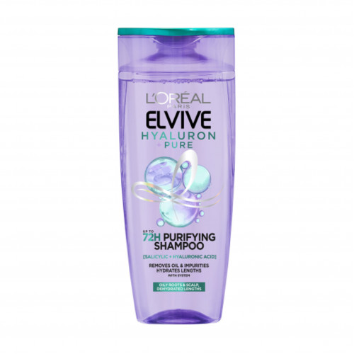 شامبو لوريال باريس إلفيف هيالورون بيور المنقي للشعر الدهني - 400 مل