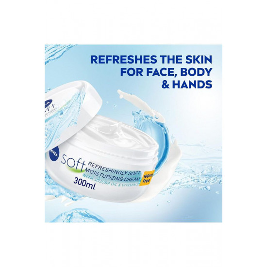 نيفيا، سوفت كريم مرطب للحصول على بشرة رطبة ومنتعشة - 300 مل