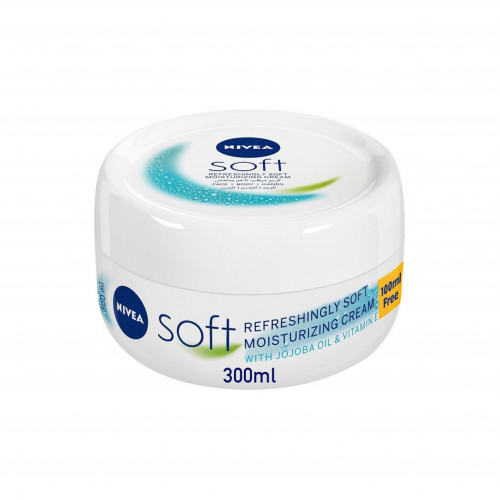 نيفيا، سوفت كريم مرطب للحصول على بشرة رطبة ومنتعشة - 300 مل