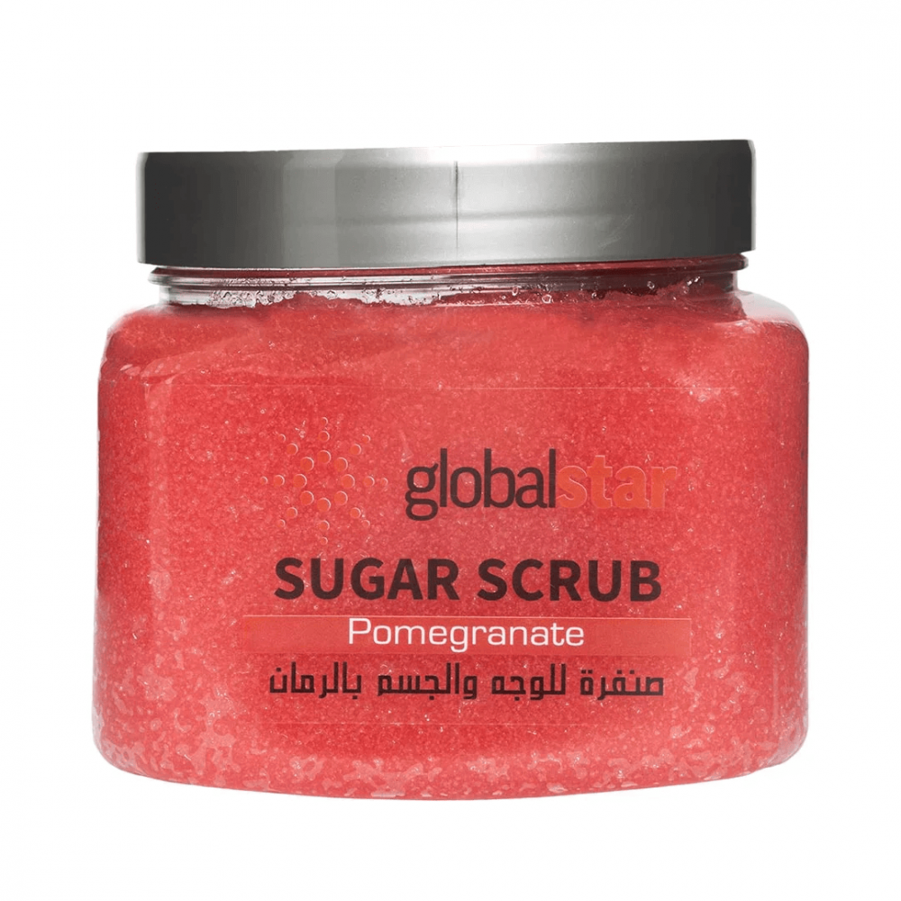 جلوبال ستار صنفرة سكر للوجه والجسم بالرمان 600جم