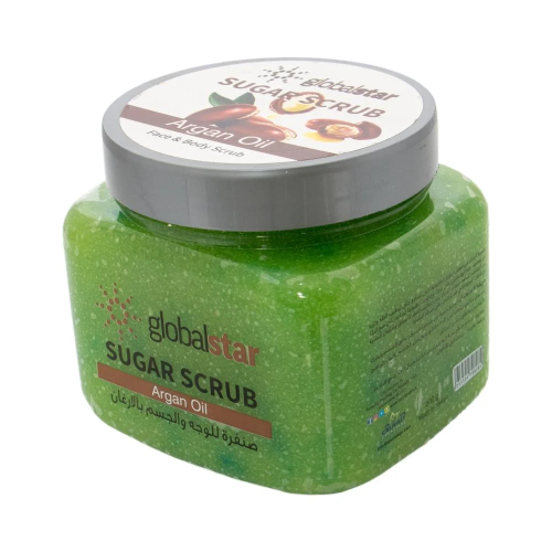 صنفرة للوجه والجسم بالأرغان من جلوبال ستار 600جم صنفرة للوجه والجسم بالأرغان من جلوبال ستار 600جم