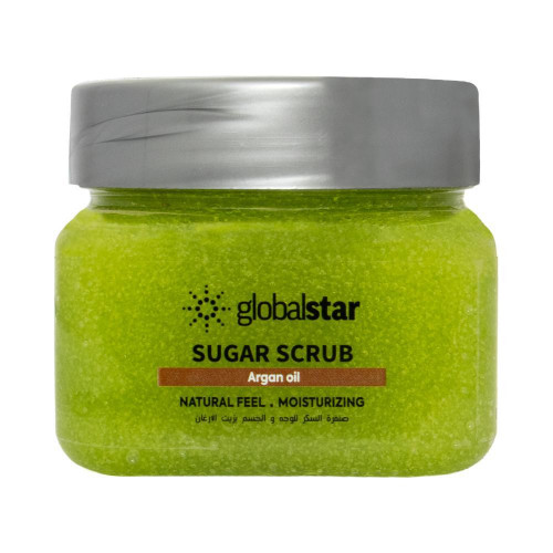 صنفرة للوجه والجسم بالأرغان من جلوبال ستار 600جم صنفرة للوجه والجسم بالأرغان من جلوبال ستار 600جم