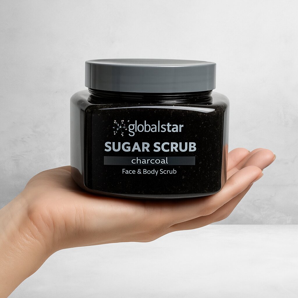 جلوبال - صنفرة السكر للوجه والجسم بخلاصة الفحم 600جم