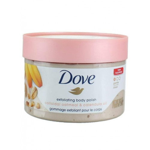 مقشر للجسم بزيت الشوفان والآذريون من دوف 298مل