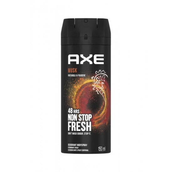 مزيل عرق للجسم برائحة المسك والباتشولي والفوجير يدوم 48 ساعة بدون توقف 150 مل