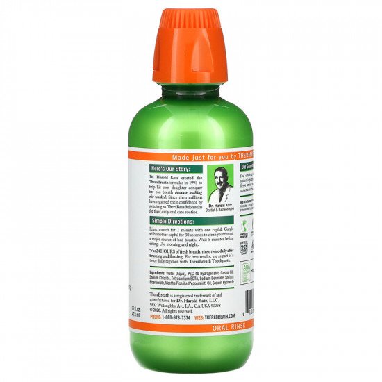 غسول فم ونفس منعش بنكهة النعناع الخفيف من ثيرابريث - 473 مل غسول فم ونفس منعش بنكهة النعناع الخفيف من ثيرابريث - 473 مل