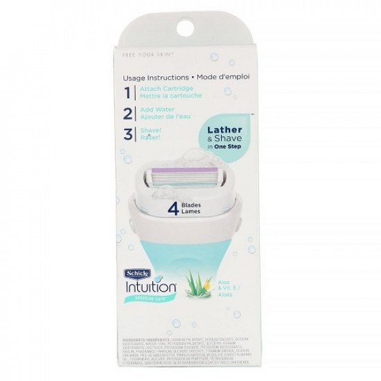 أداة موس الحلاقه والرغوه بالصبار وفيتامين اي من شيك انتيوشن - 2 قطعة