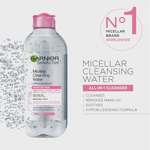 ماء ميسيلار لإزالة المكياج كلينسينج من غارنييه _ 400مل
